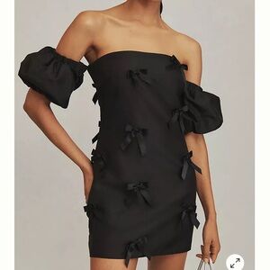 Hutch Off-The-Shoulder Bow Mini Dress